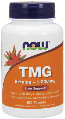Фотография - Триметилглицин TMG Now Foods 1000 мг 100 таблеток