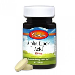 Альфа ліпоєва кислота Alfa Lipoic Acid Carlson Labs 300 мг 30 таблеток