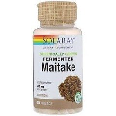Фотография - Гриби Maitake Fermented Maitake Solaray 500 мг 60 вегетаріанських капсул