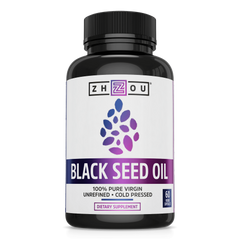Фотография - Масло чорного кмину Black Seed Oil Zhou Nutrition 60 капсул