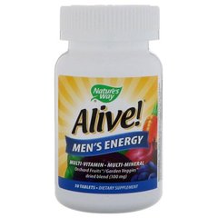 Фотография - Вітаміни для чоловіків Alive! Multivitamin-Multimineral Nature's Way 50 таблеток