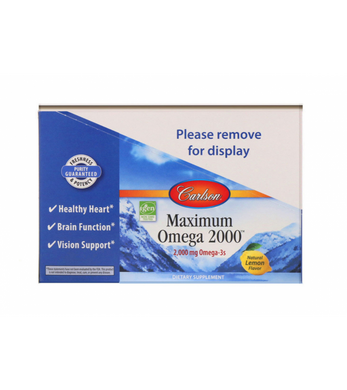 Фотография - Рыбий жир Maximum Omega 2000 Carlson Labs лимон 2000 мг 10 упаковок по 10 гелевых капсул