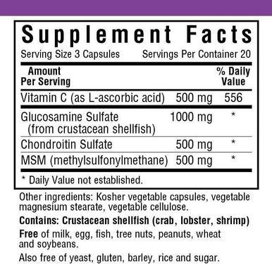 Фотография - Глюкозамін хондроітин МСМ Glucosamine Chondroitin MSM Bluebonnet Nutrition 60 капсул