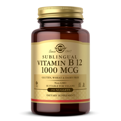 Витамин В12 цианокобаламин Vitamin B12 Solgar сублингвальный 1000 мкг 250 таблеток