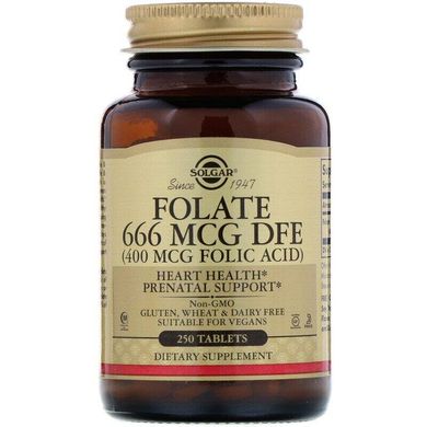 Фотография - Витамин В9 Фолиевая кислота Folic Acid Solgar 400 мкг 250 таблеток