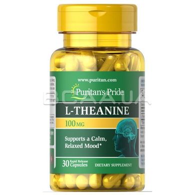 L-теанин L-Theanine Puritan's Pride 100 мг 30 капсул