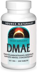 Фотография - DMAE Диметиламіноетанол Source Naturals 351 мг 200 таблеток