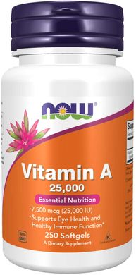 Фотография - Витамин А Vitamin A Now Foods 25000 МЕ 250 капсул