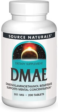Фотография - DMAE Диметиламиноэтанол Source Naturals 351 мг 200 таблеток