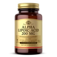 Альфа-ліпоєва кислота Alpha Lipoic Acid Solgar 200 мг 50 капсул