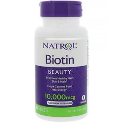 Вітамін В7 Біотин Biotin Natrol 10000 мкг 100 таблеток