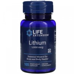 Фотография - Літій Lithium Life Extension 1000 мкг 100 капсул