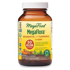 Пробіотики з куркумою MegaFlora Probiotic with Turmeric MegaFood 60 капсул