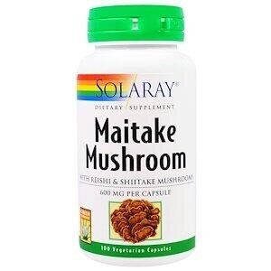 Фотография - Грибы майтаке Maitake Mushroom Solaray 600 мг 100 капсул