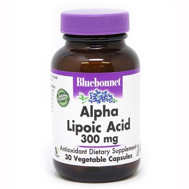 Альфа-липоевая кислота Alpha Lipoic Acid Bluebonnet Nutrition 300 мг 30 капсул