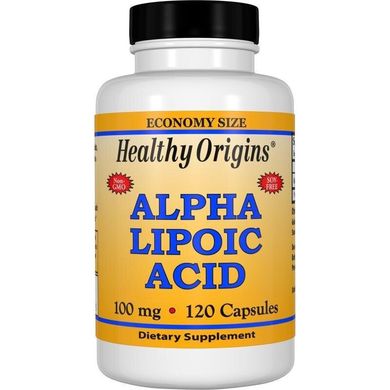 Альфа-липоевая кислота Alpha Lipoic Acid Healthy Origins 100 мг 120 капсул