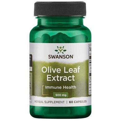 Екстракт листя оливи Olive Leaf Extract Swanson 500 мг 60 капсул