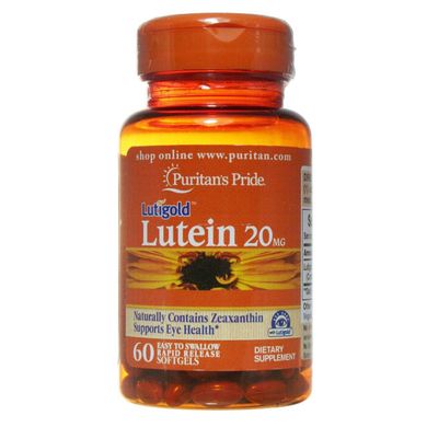 Фотография - Лютеин для зрения с зеаксантином Lutein with Zeaxanthin Puritan's Pride 20 мг 60 капсул