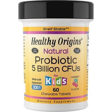 Пробиотики для детей Natural Probiotic Kids Healthy Origins вишня 60 жевательных таблеток