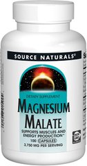 Магній Magnesium  Malate Source Naturals 625 мг 100 капсул