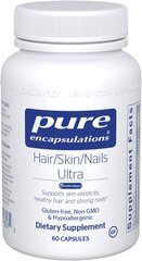 Фотография - Вітаміни для волосся шкіри та нігтів Hair/Skin/Nails Ultra Pure Encapsulations 60 капсул