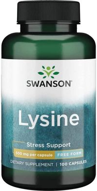 L- лизин L-Lysine Swanson 500 мг 100 капсул