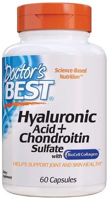 Фотография - Гіалуронова кислота з хондроїтином Hyaluronic Acid with Chondroitin Sulfate Doctor's Best 60 капсул
