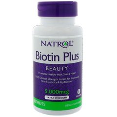 Фотография - Биотин плюс лютеин Biotin Plus with Lutein Natrol 60 таблеток