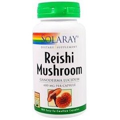 Гриби рейші Reishi Mushroom Solaray 600 мг 100 капсул