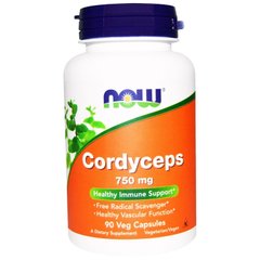 Кордицепс Cordyceps Now Foods 750 мг 90 капсул