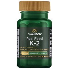 Фотография - Вітамін К2 Real Food Vitamin K2 Swanson 200 мкг 30 капсул