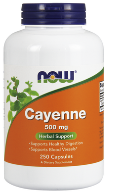 Кайенский перець Cayenne Now Foods 500 мг 250 капсул