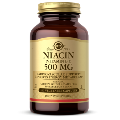 Витамин В3 Ниацин Niacin Solgar 500 мг 100 капсул