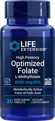 Фотография - Вітамін В9 Фолат Optimized Folate Life Extensions 5000 мкг 30 таблеток
