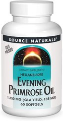 Олія вечірньої примули Evening Primrose Oil Source Naturals 1350 мг 60 гелевих капсул