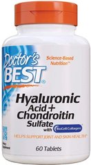 Фотография - Гіалуронова кислота з хондроїтином Hyaluronic Acid + Chondroitin Sulfate with BioCell Collagen Doctor's Best 60 таблеток