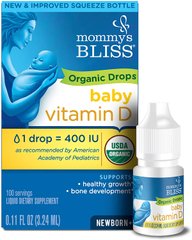 Фотография - Вітамін D3 для немовлят Organic Drops Vitamin D Mommy's Bliss 3.24 мл
