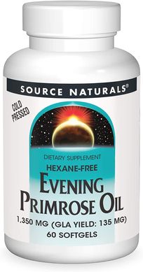 Масло вечерней примулы Evening Primrose Oil Source Naturals 1350 мг 60 гелевых капсул