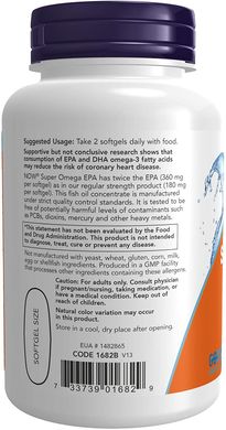 Фотография - Риб'ячий жир Омега 3 Super Omega 360 EPA / 240 DHA Now Foods 120 капсул