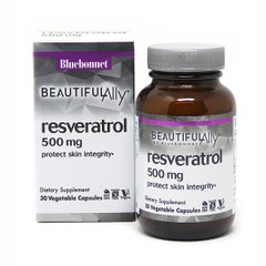 Ресвератрол Resveratrol Beautiful Ally Bluebonnet Nutrition 500 мг 30 капсул