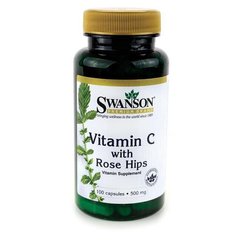 Фотография - Витамин С с шиповником Vitamin C with Rose Hips Swanson 500 мг 100 капсул