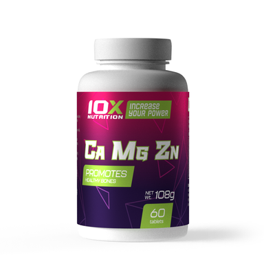 Кальций магний цинк Ca Mg Zn 10X Nutrition 60 таблеток