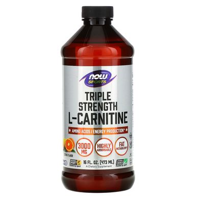 Фотография - L-Карнитин жидкий L-Carnitine Now Foods цитрус 3000 мг 473 мл