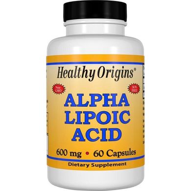 Альфа-липоевая кислота Alpha Lipoic Acid Healthy Origins 600 мг 60 капсул