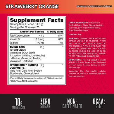 Амінокислота BCAA Amino X BSN полуниця апельсин 1.01 кг