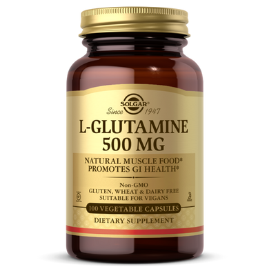 Глютамін L-Glutamine Solgar 500 мг 100 капсул
