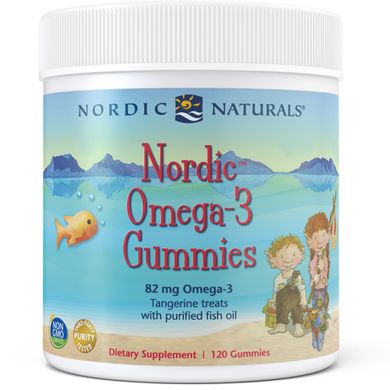 Фотография - Рыбий жир для детей Omega-3 Gummies Nordic Naturals мандарин 120 жевательных конфет