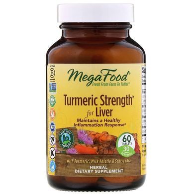 Фотография - Сила куркумы для печени Turmeric Strength for Liver MegaFood 60 таблеток
