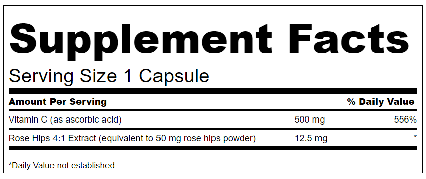 Фотография - Витамин С с шиповником Vitamin C with Rose Hips Swanson 500 мг 100 капсул