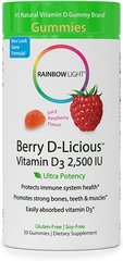 Фотография - Витамин D3 Berry D-Licious Vitamin D3 Rainbow Light 2500 МЕ малина 50 жевательных конфет